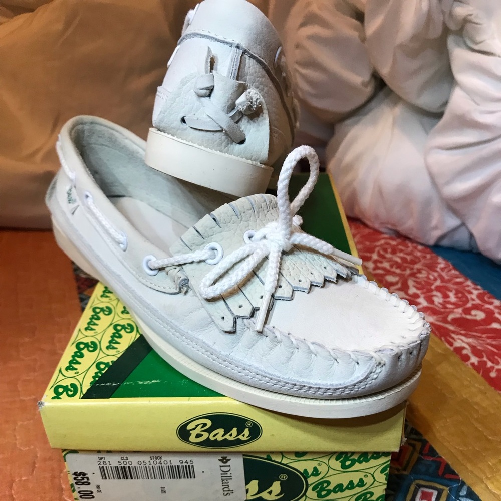 Women’s Bass Brand White Boat Shoes Size 7M